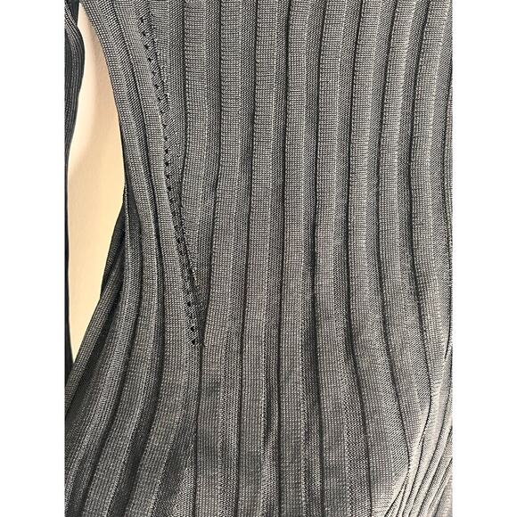 COS Rib-Knit Slim Fit Crew Neck Long Sleeve T-Shirt Black Women's Size XS - Picture 7 of 10